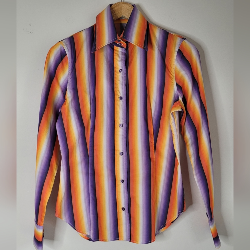 Etro Multicolor Striped Blouse - Purple, Orange, Yellow